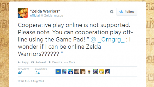 zelda musou tweet