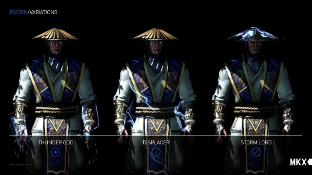 MortalKombatX RaidenVariations