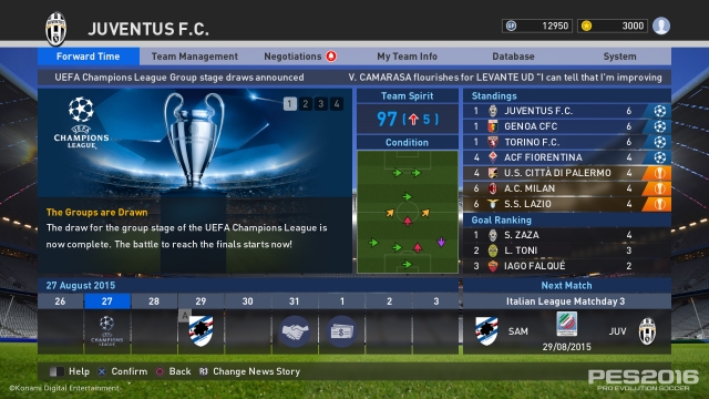 PES2016 gamescom MasterLeagueJUV UCL