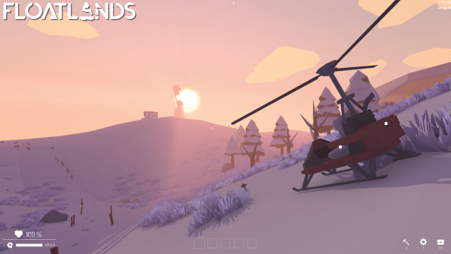 heli morning lowpoly floatlands