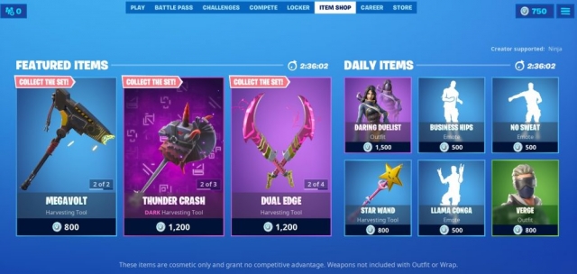 Fortnite Season X Item Shop 920x438