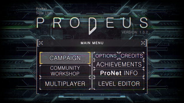 prodeus mainmenu