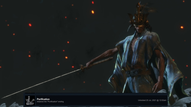 Sekiro Purification Attained the Purification Ending All Endings Sekiro Shadows Die Twice