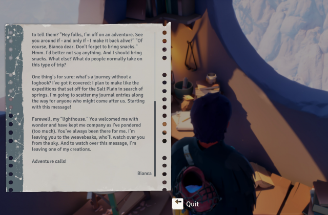 Jusant Review Screenshot 2 Notes Storytelling