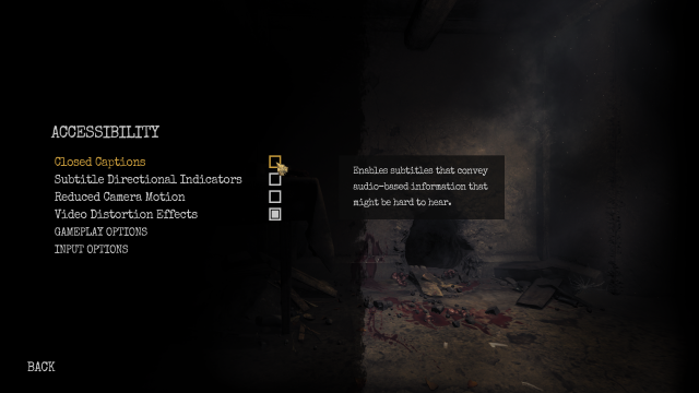 Amnesia The Bunker Accessibility Menu